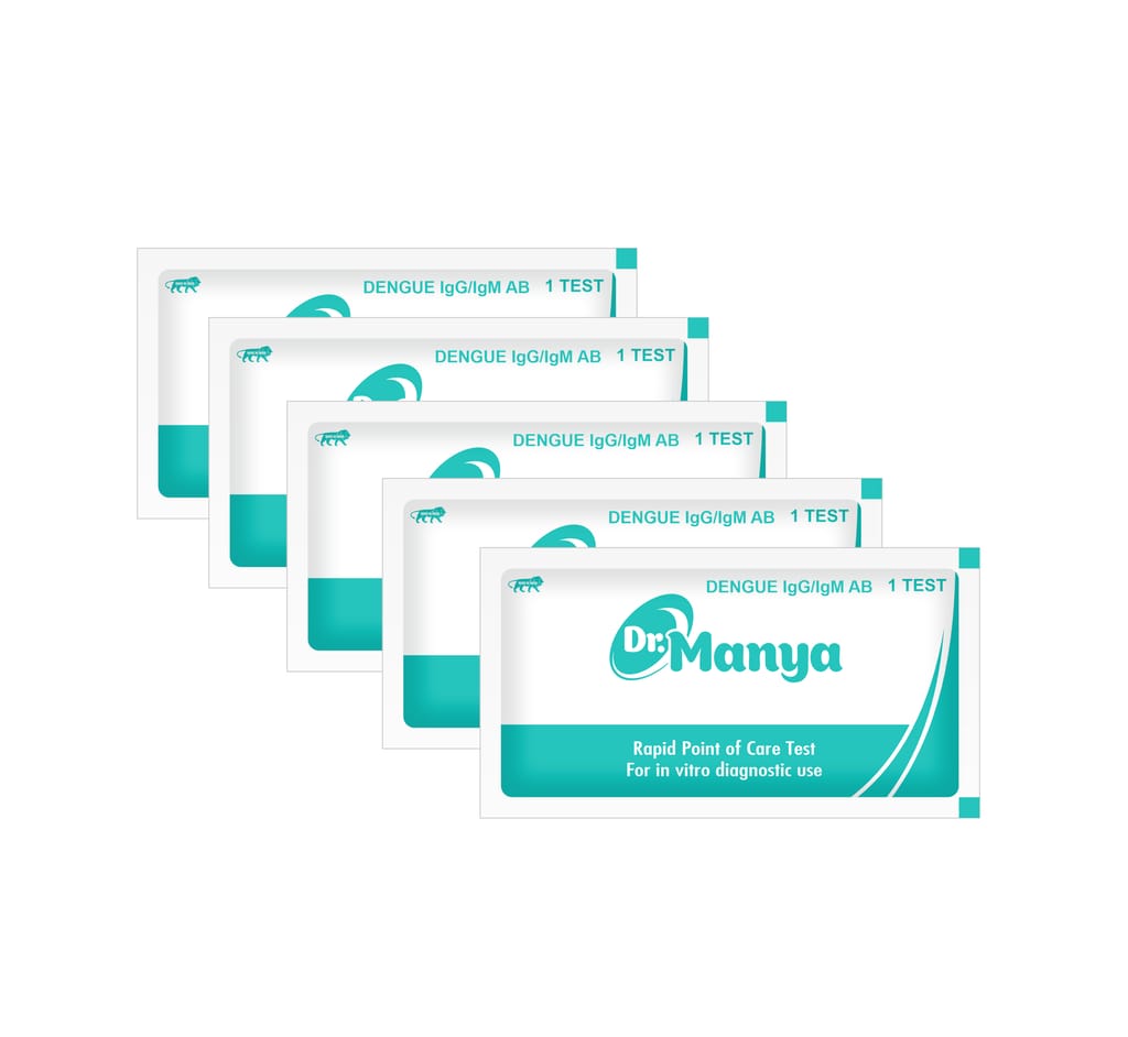 Dr. Manya Dengue IgG/IgM Test Kit Pack of 5 Pcs Rapid Antibody Detection Kit for Dengue Screening