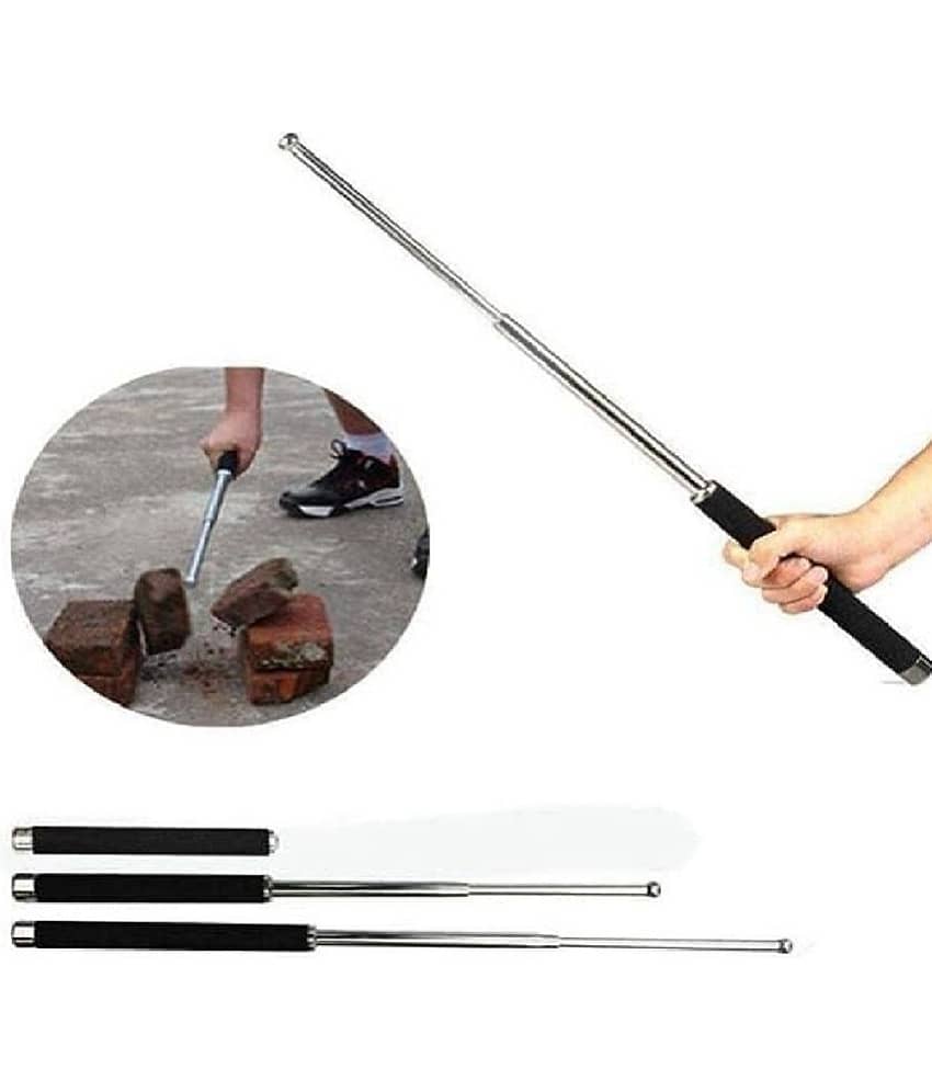DHSMART Multifunction Portable Stick Metal Polish Stick Baton StainlessSteel Self Defence Security Folding 1 no.s view 2