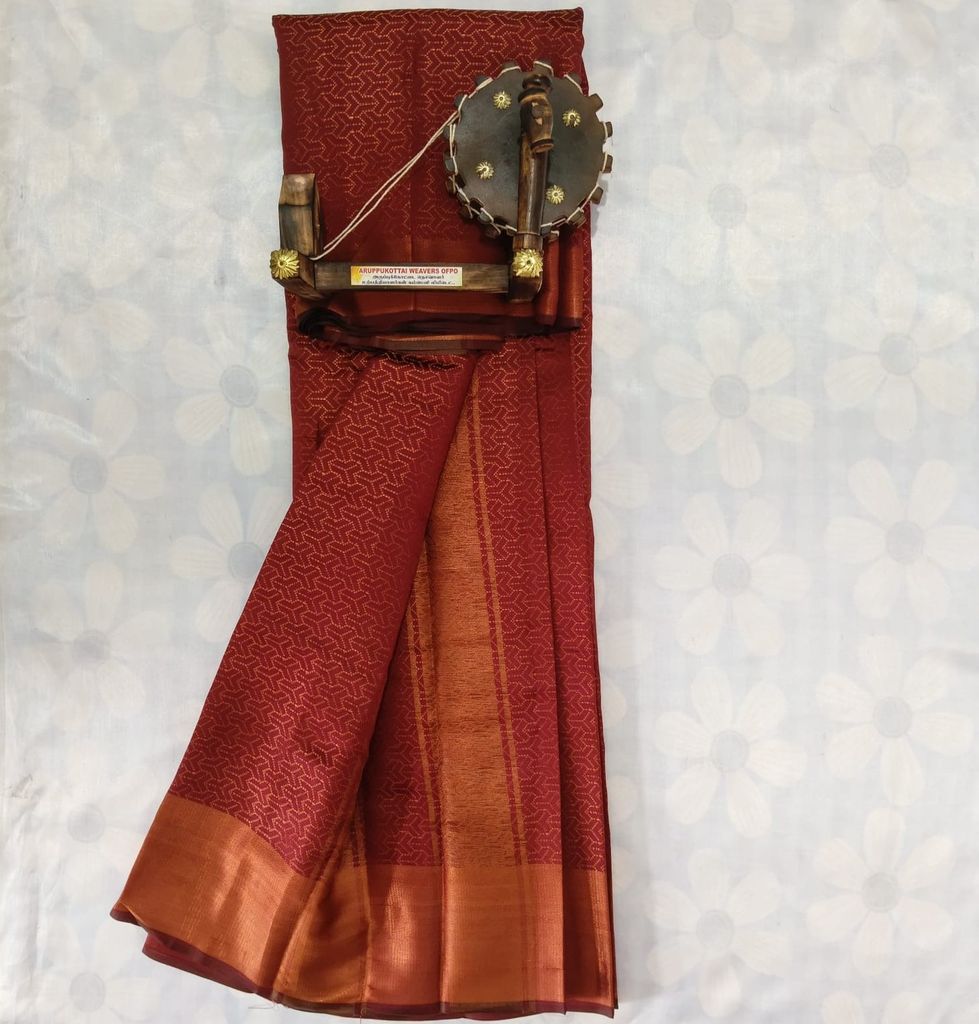 Jacquard Silk Cotton Saree with Blouse view 2
