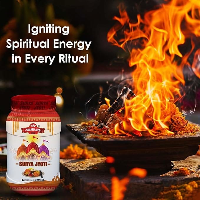 Swarajya Surya Jyoti Pooja Ghee 1L Jar view 2