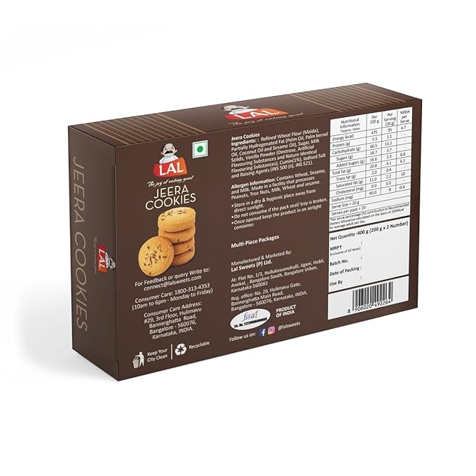 Lal Sweets Jeera Cookies -400gm view 2