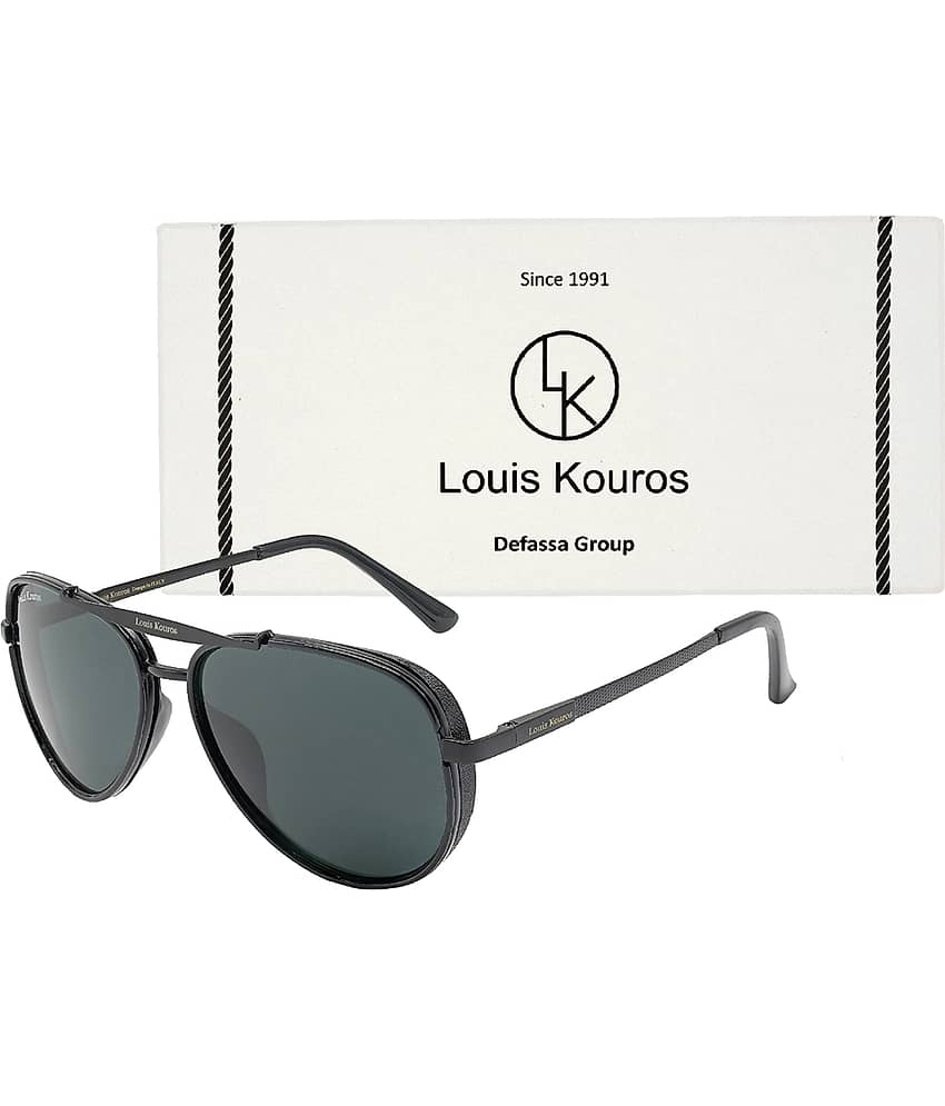 LOUIS KOUROS Black Pilot Sunglasses ( Pack of 1 )