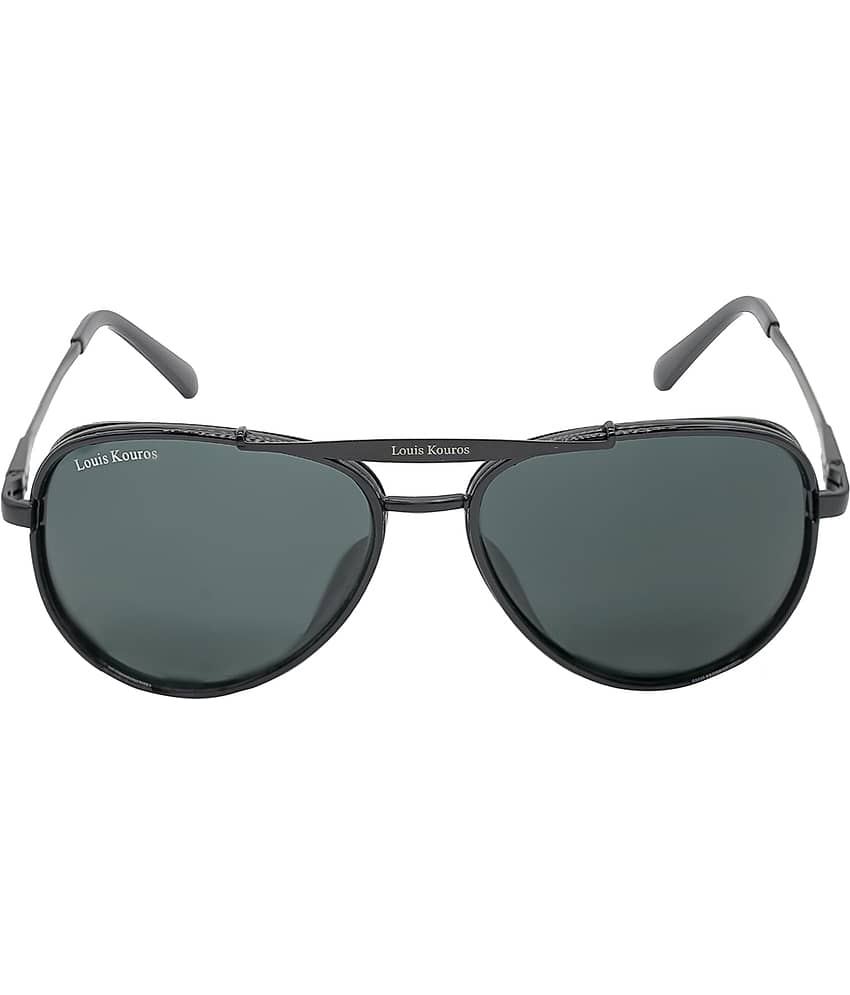 LOUIS KOUROS Black Pilot Sunglasses ( Pack of 1 ) view 2