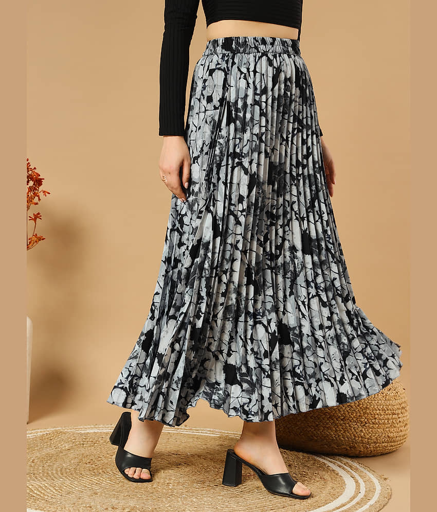 ZWERLON Brown Crepe Women's A-Line Skirt ( Pack of 1 ) view 2