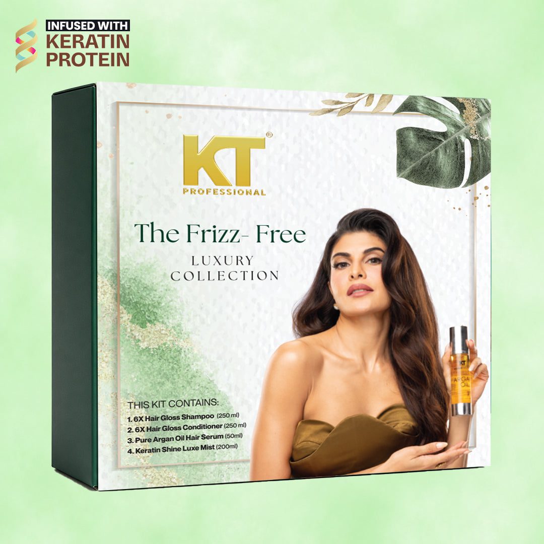 KT Professional Shine Hair Care Gift Kit, Shampoo, Conditioner, Serum & Keratin Mist - 750ml view 2