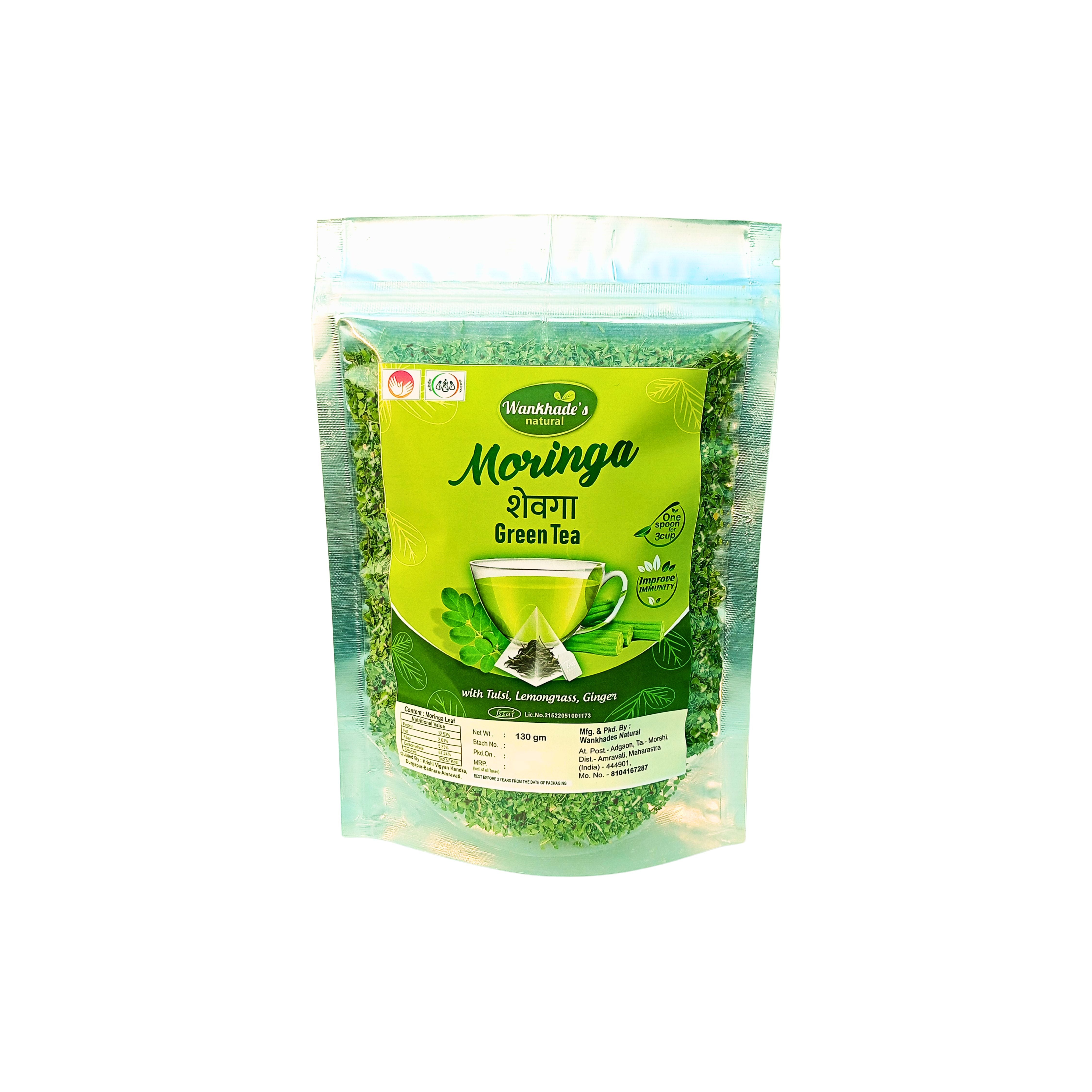 Wankhade's Natural Moringa Green Tea 130 g