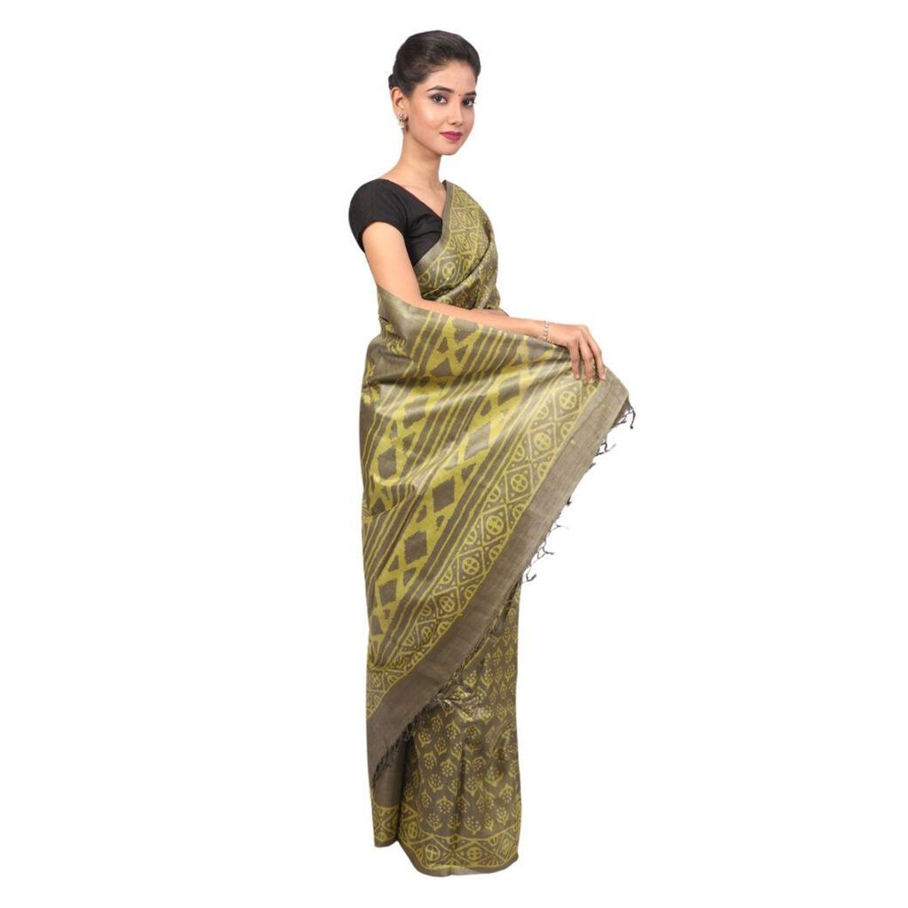 HANDLOOM KOSA SAREE WITH BLOUSE (SKU - 3H0212120422 SAREE- 237) view 2