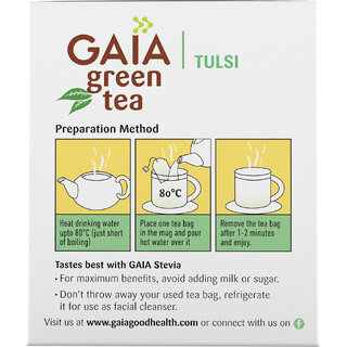 GAIA Green Tulsi-25 Tea Bags + Multiflora Honey-250gm Green Tea Bags Box (0.45 g) view 2