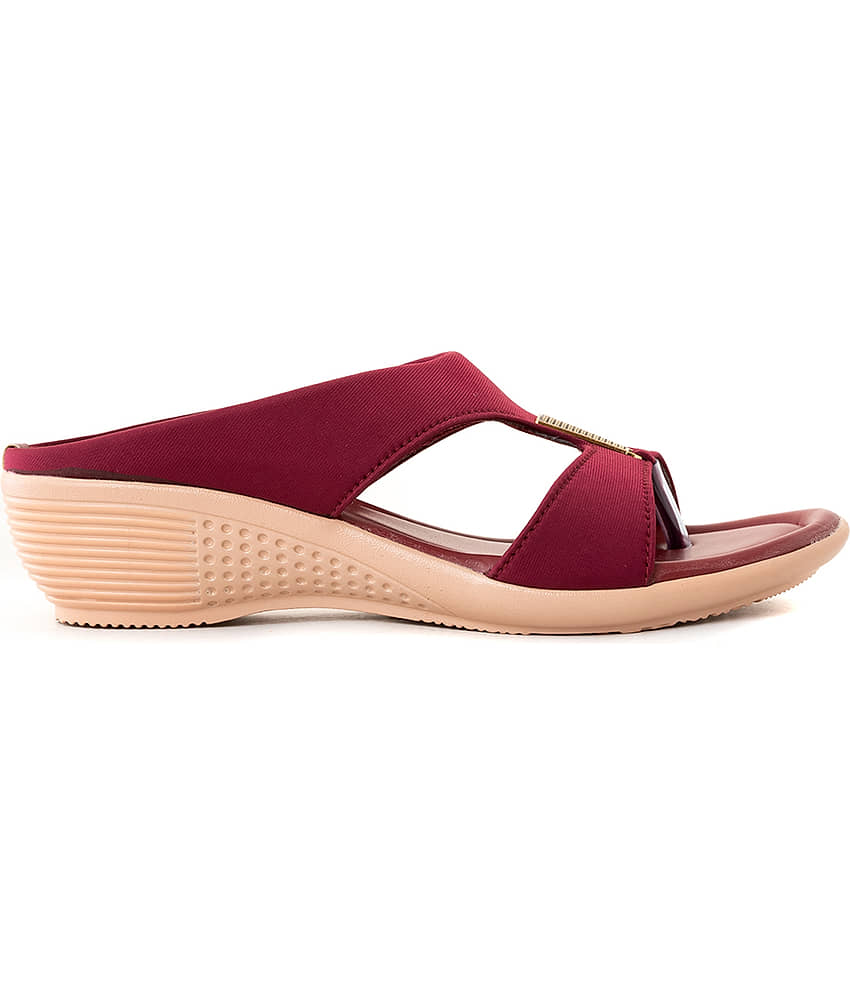 KHADIM Magenta Women's Slip On Heels view 2