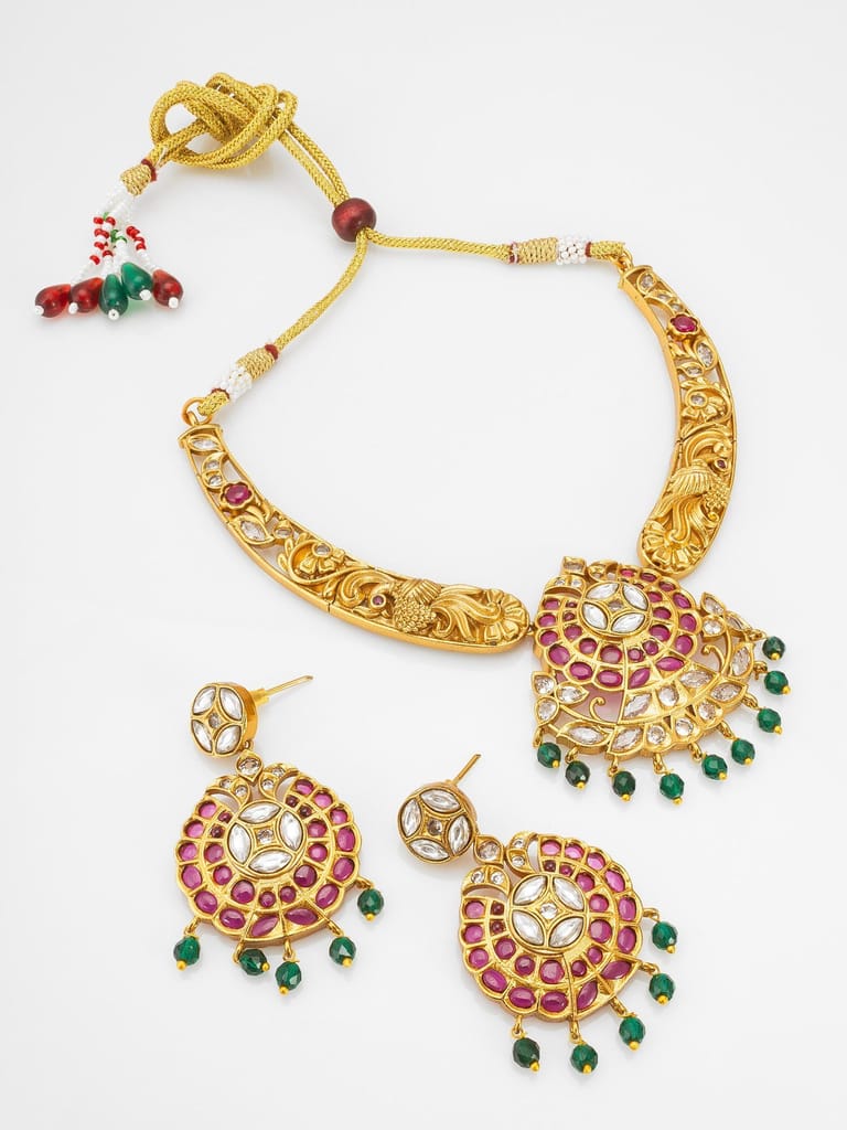 Morison Elegant Gold Necklace Set with Earrings Celebrate Your Beauty view 2