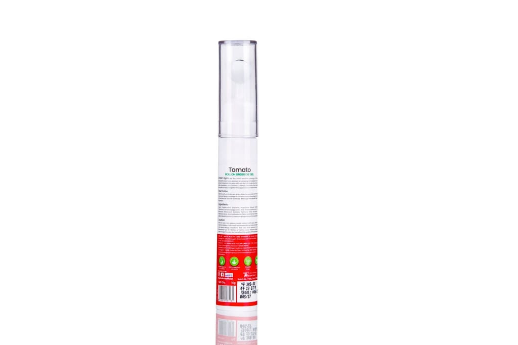 VI-JOHN Prakritik Tomato Roll On Under Eye Gel for Men & Women | 15g | Reduces Dark Circles & Puffiness | Softer Hair | 100% Natural Bio Actives | Cruelty-free | Paraben Free | Vegan | Dermatologist Approved | All Skin Types view 2