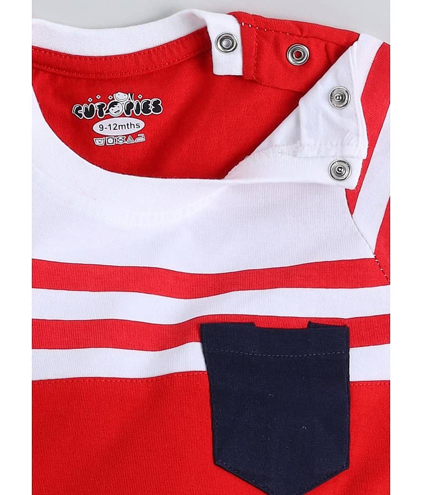 CUTOPIES Pack of 1 Unisex for Baby Cotton Blend T-Shirt & Shorts ( Navy ) view 2