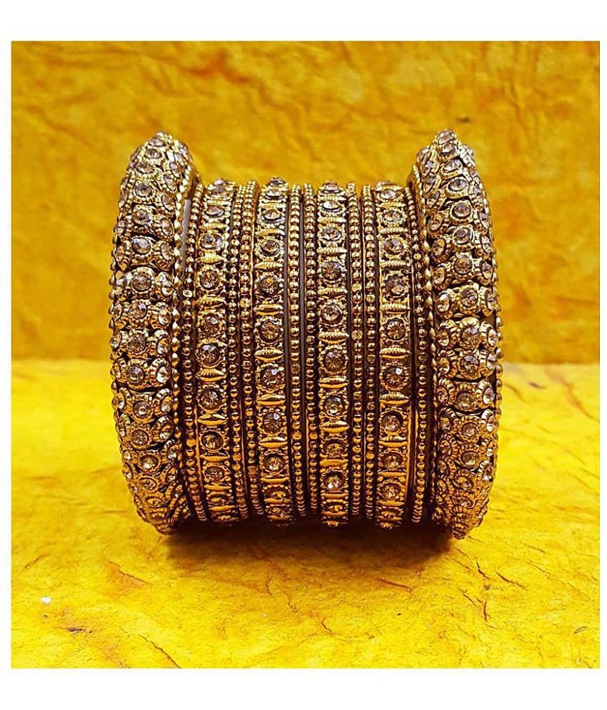 YouBella Traditional Gold Plated Bracelet Bangles Set for Women view 2