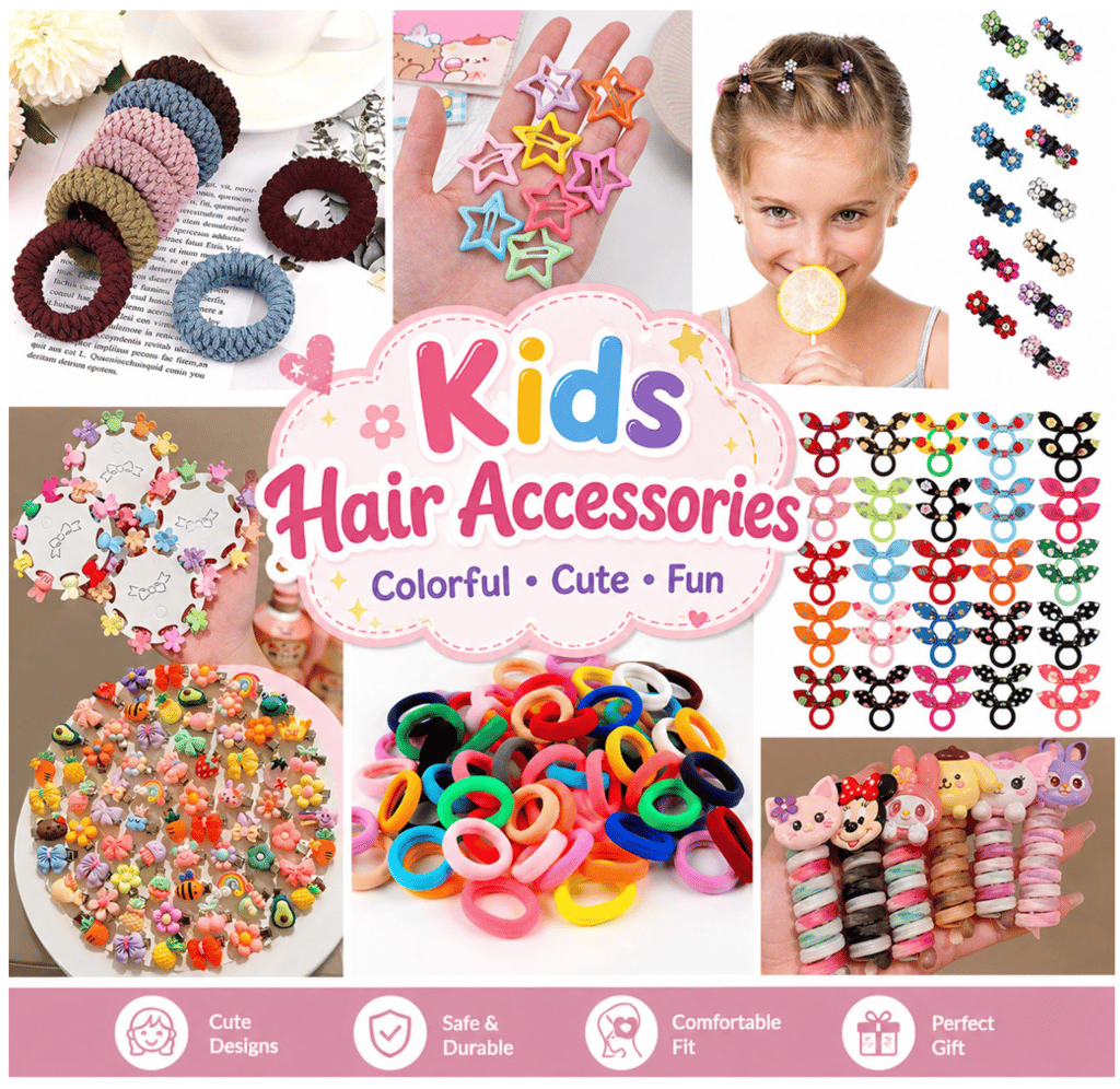 170pcs Cute Hair Accessories Set Butterfly Clips view 2