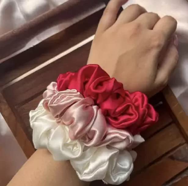 Elecsera Women Satin Hair Scrunchies Rubber Band Pack of 12 (Multicolor) view 2