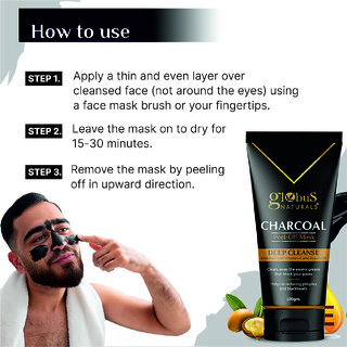 Globus Naturals Detox Charcoal Men, Women Scrub 100gm view 2