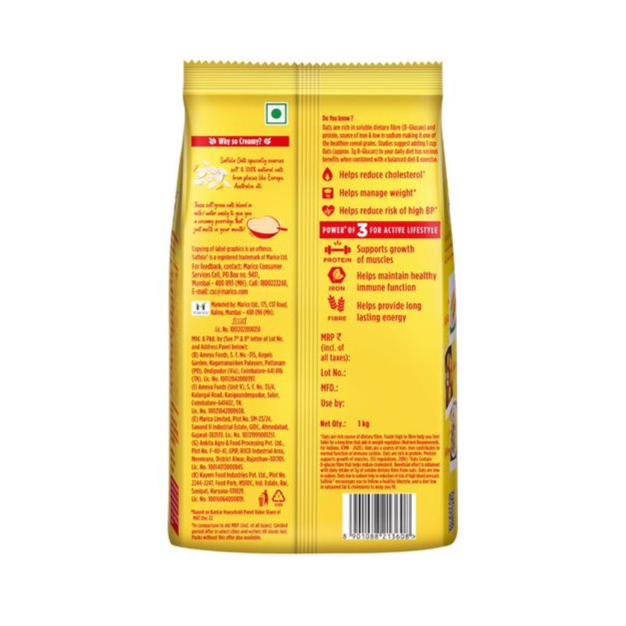 Saffola 100 Percentage Natural Oats 1 kg view 2