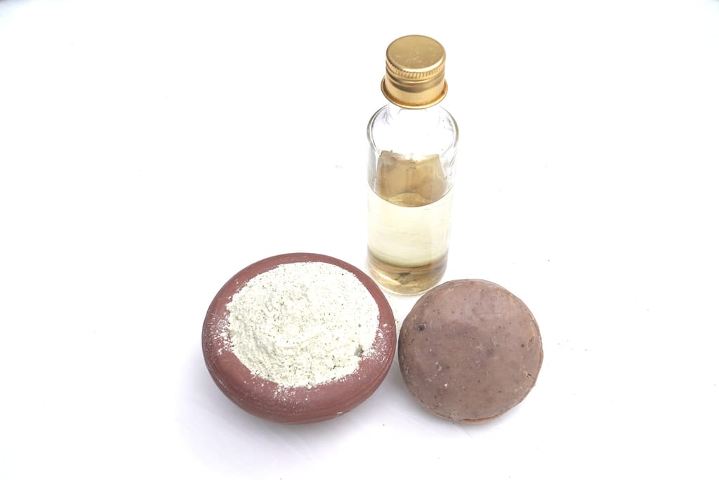 Natural & Ayurvedic Handmade Green Gram Soaps for all skin types – 4 Pcs view 2