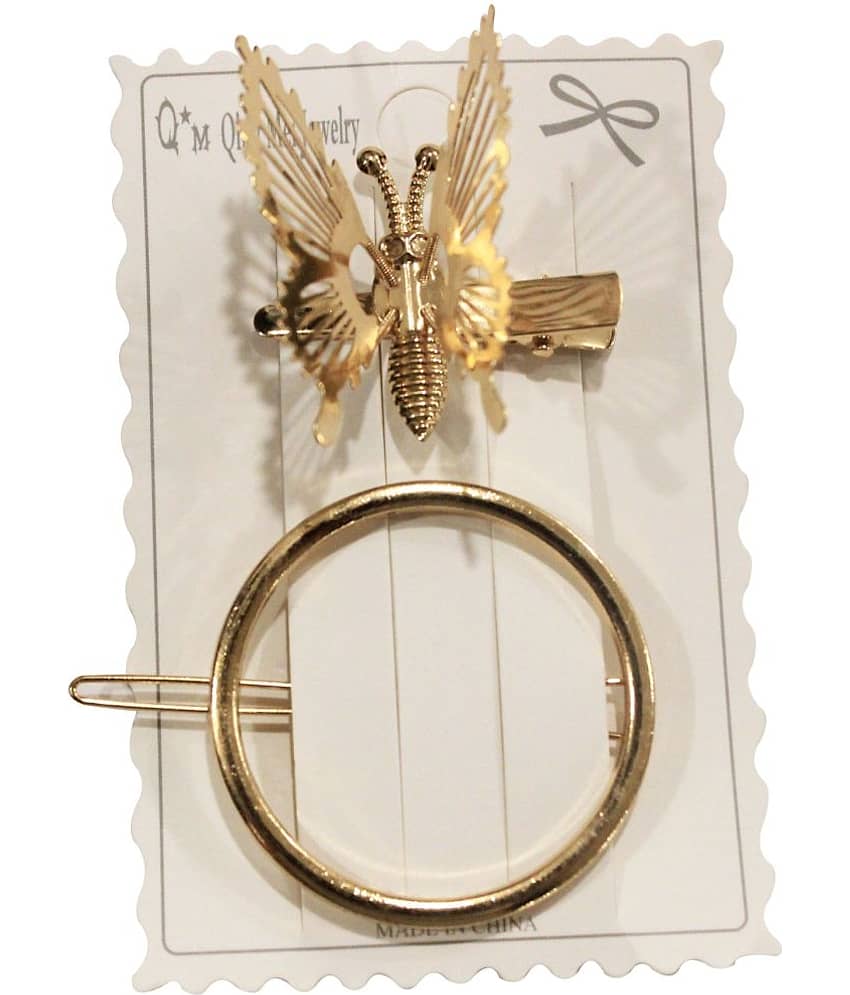 La Belleza - Gold Women's Hair Clip ( Pack of 2 )
