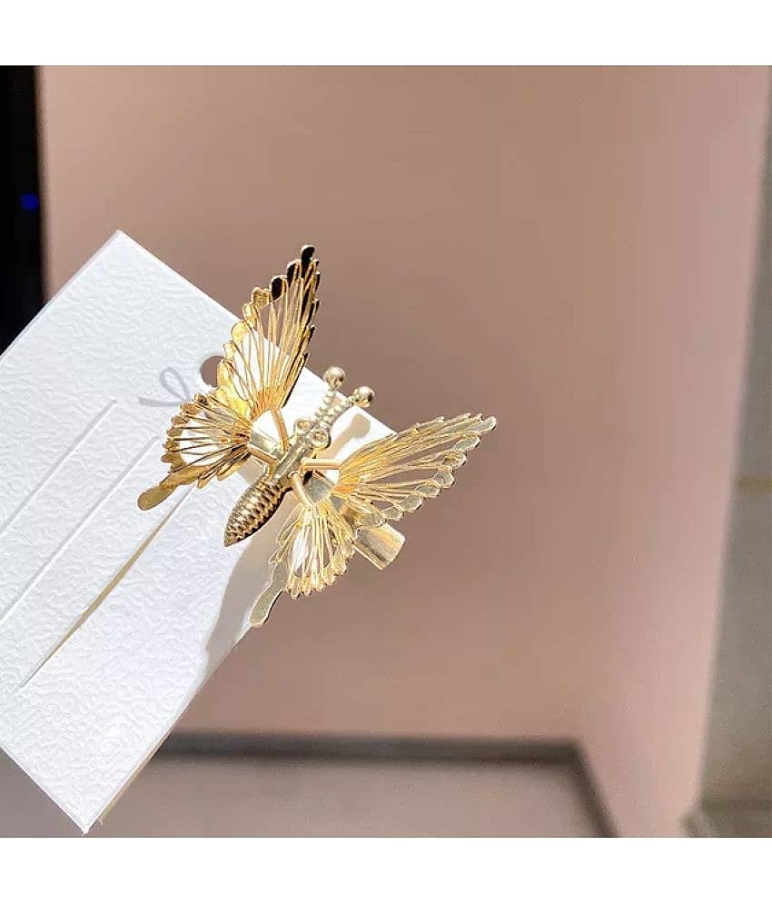 La Belleza - Gold Women's Hair Clip ( Pack of 2 ) view 2