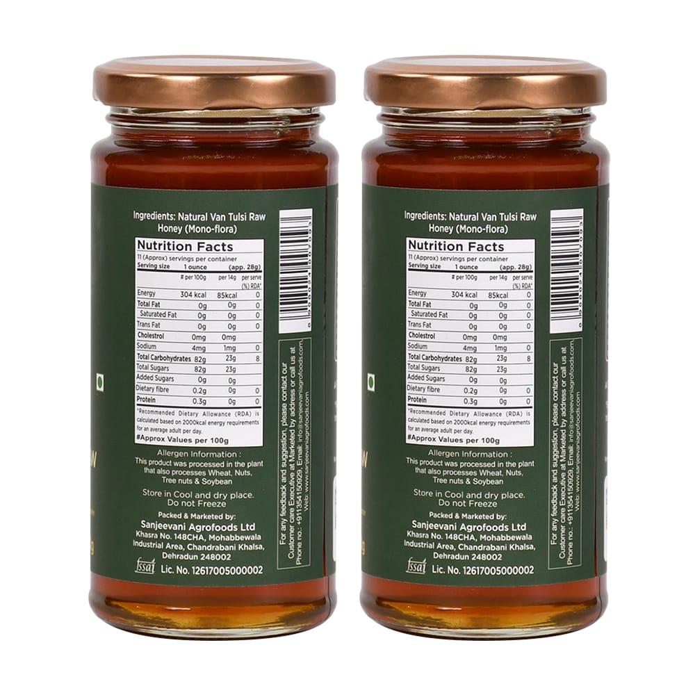 Sanjeevani Organics Van Tulsi Raw Honey | 100% Natural Honey | 300g (Pack of 2) – Premium Quality, Processed Honey for Freshness and Flavor view 2