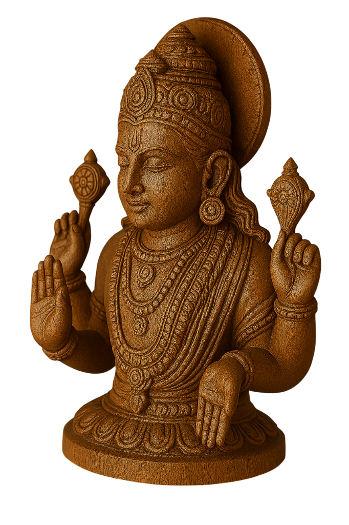 Handcrafted Wooden Deity Sculpture: Divine Artistry & Spiritual Elegance view 2