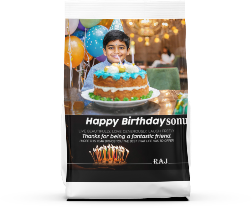 Any occasion customisation with occassion+message+name+photo+tea type 100 grams tea gift pack view 2