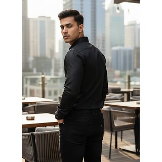 Casualbud Blue Men's Cotton Regular Fit Shirt view 2