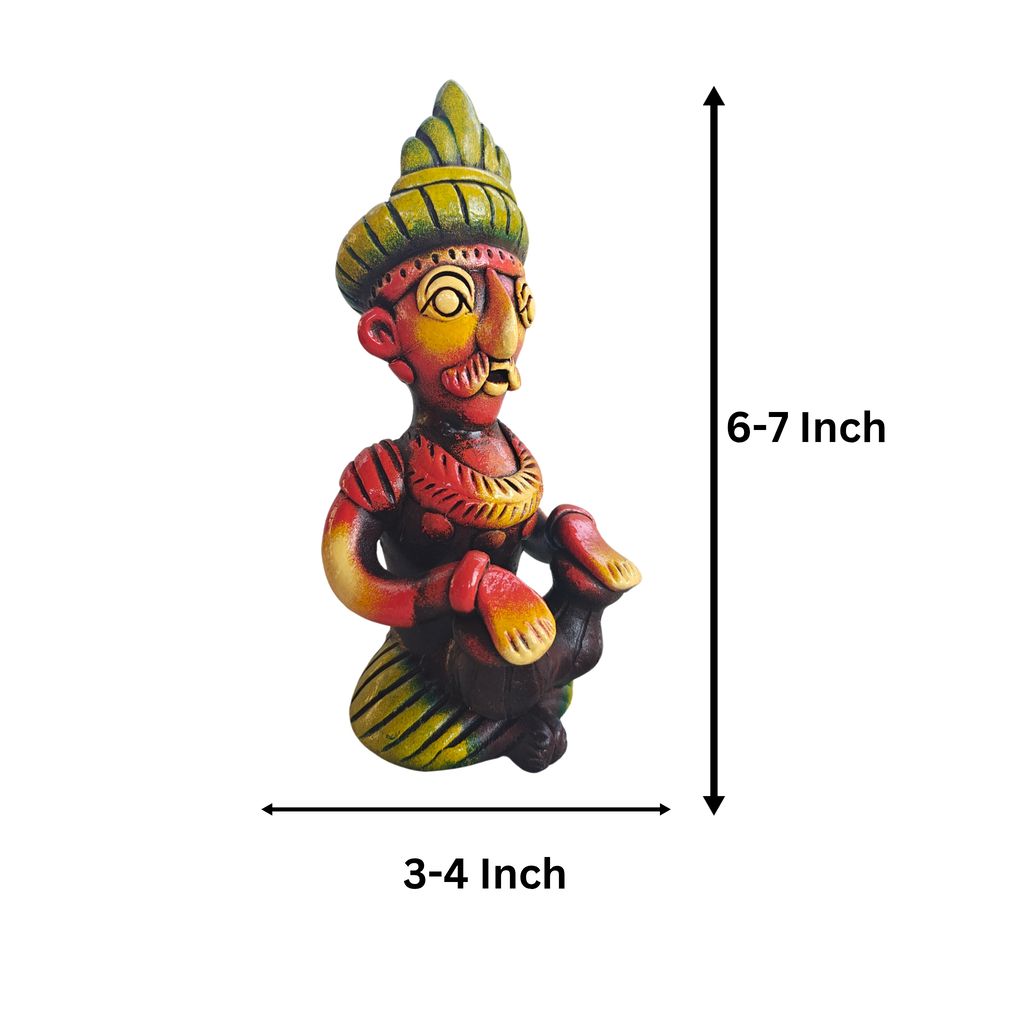 Handcrafted Terracotta : Music Man GI Tagged Art view 2