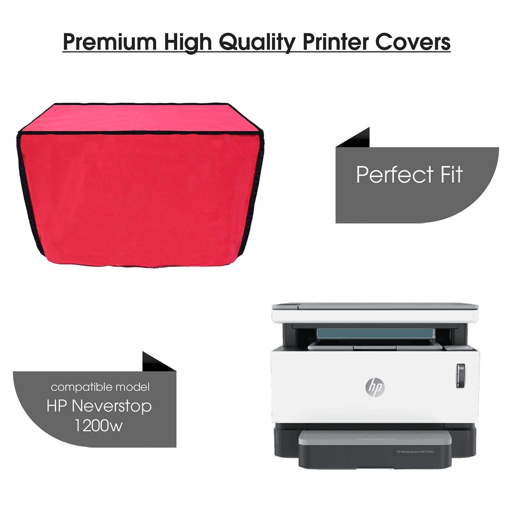 Palap Super Premium Dust Proof Printer Cover for HP Neverstop 1200w (Red ; 43.05 x 34.34 x 33.7 cm) view 2