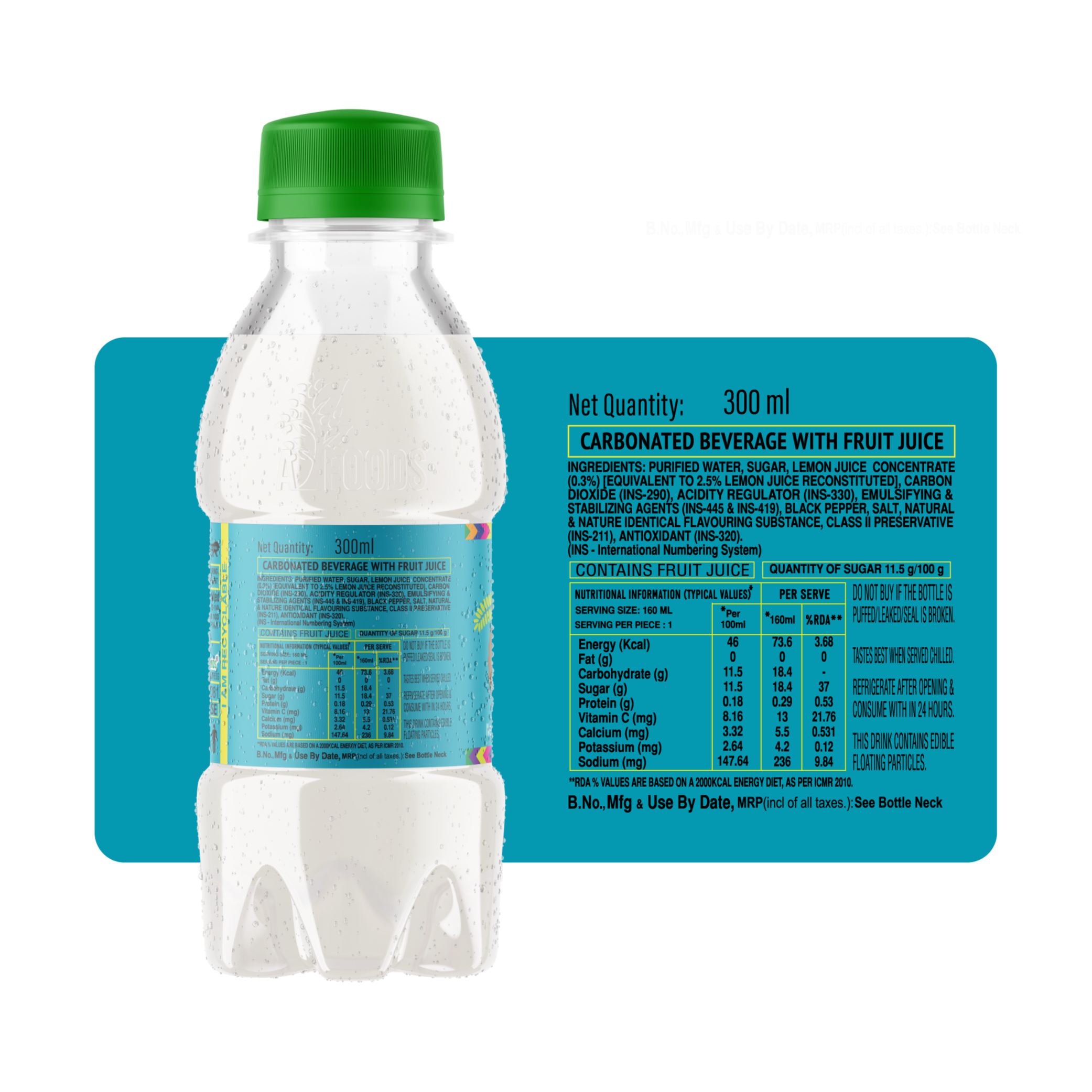 Lahori Zeera Shikanji - Desi Hi Changa, 300 ml (24 Bottles) view 2