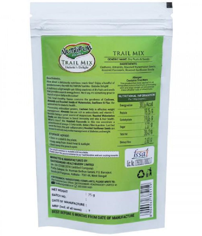 Natrifun Trail Mix Diabetic's Delight 75 Gms view 2