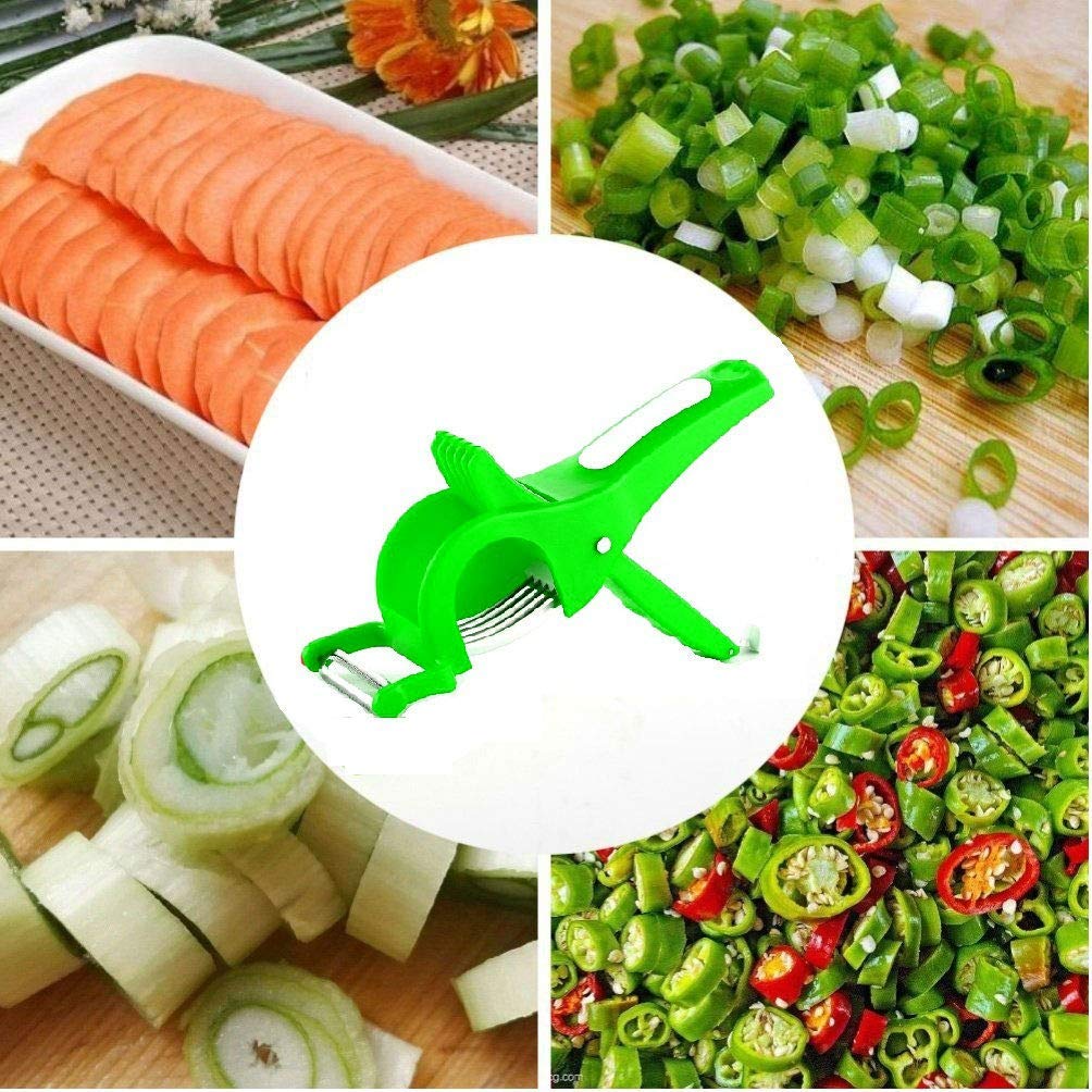 Darkpyro Plastic Vegetable and Fruit Cutter, Green view 2