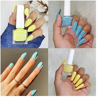Nail Polish Set for Women Long-Lasting High Shine Nail Paint Combo Vegan and Cruelty-Free 3 Bright Vibrant Shades Quick Dry Nail Polish Set (Mango Bliss Pack of 2) view 2