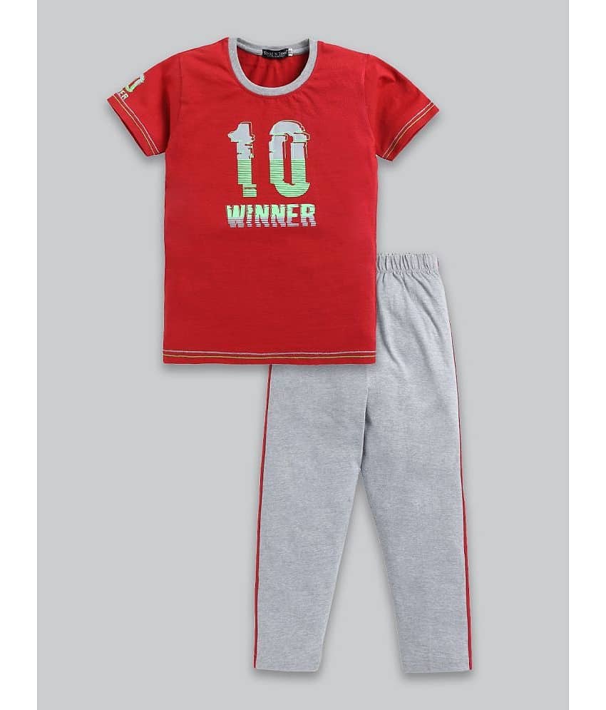 Todd N Teen Pack of 1 Boys Cotton T-Shirt & Trackpants Set ( Green )