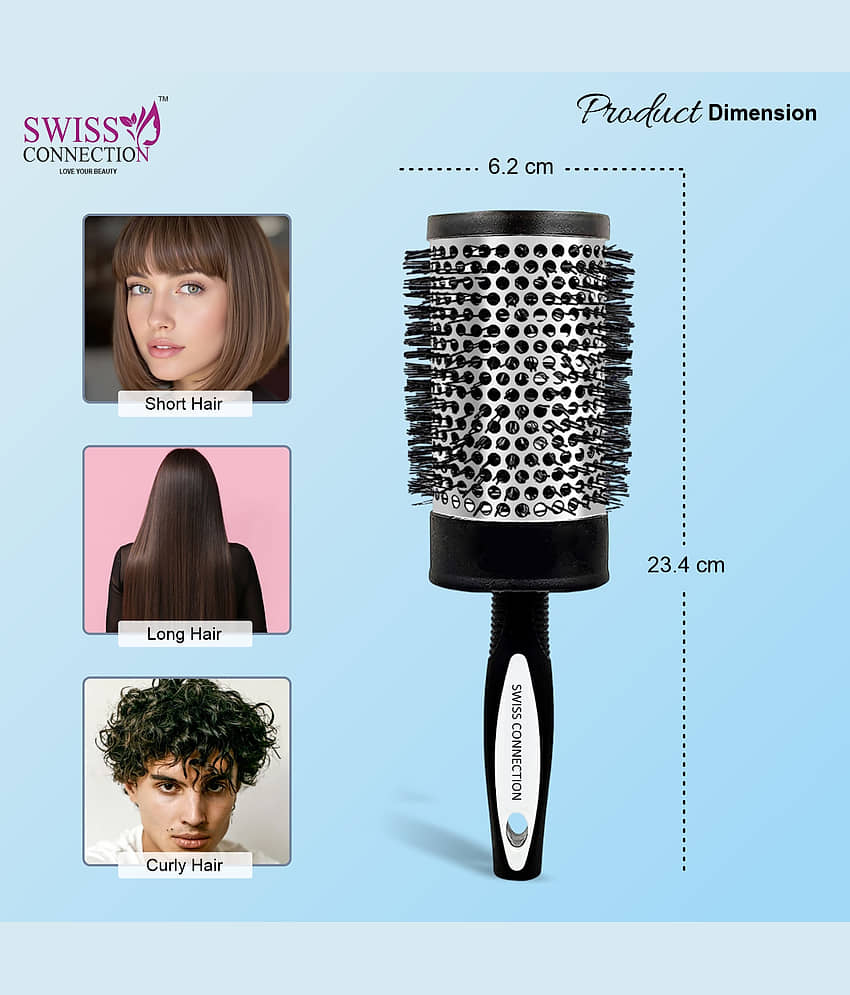 Swiss Connection Round Brush For All Hair Types ( Pack of 1 ) view 2