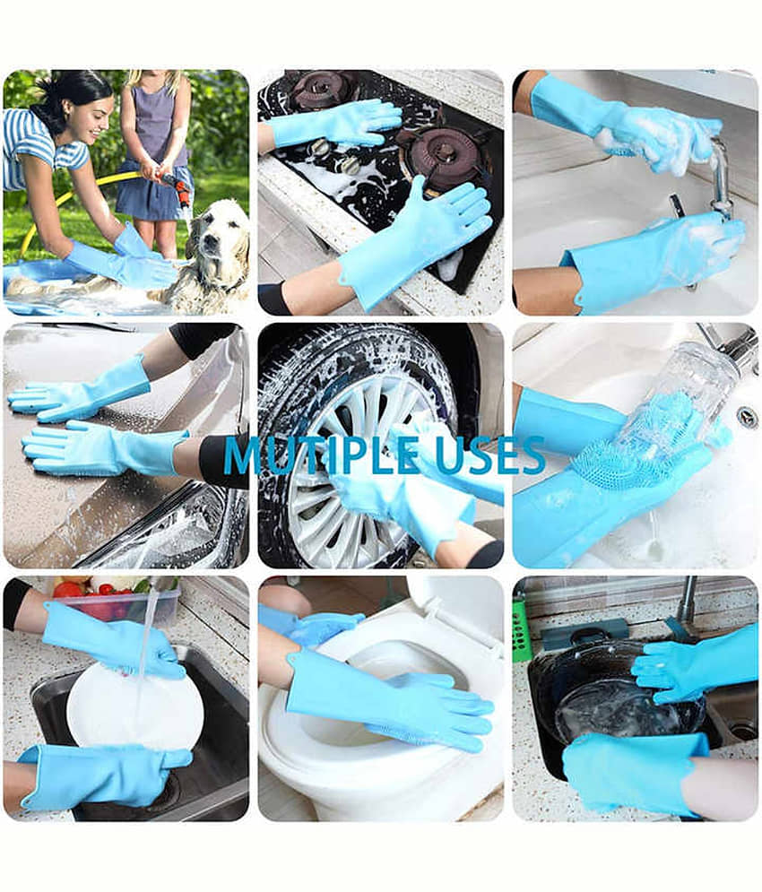 SARVASHVA TRENDS Personal Care, Dish Washing, Kitchen Cleaning, Bathroom Cleaning, Gardening, Pets Grooming, General Washing and Cleaning, Kitchen Cleaning Gloves, Dishwashing Gloves, Cleaning Gloves, Kitchen Gloves, Kitchen Hand Gloves view 2