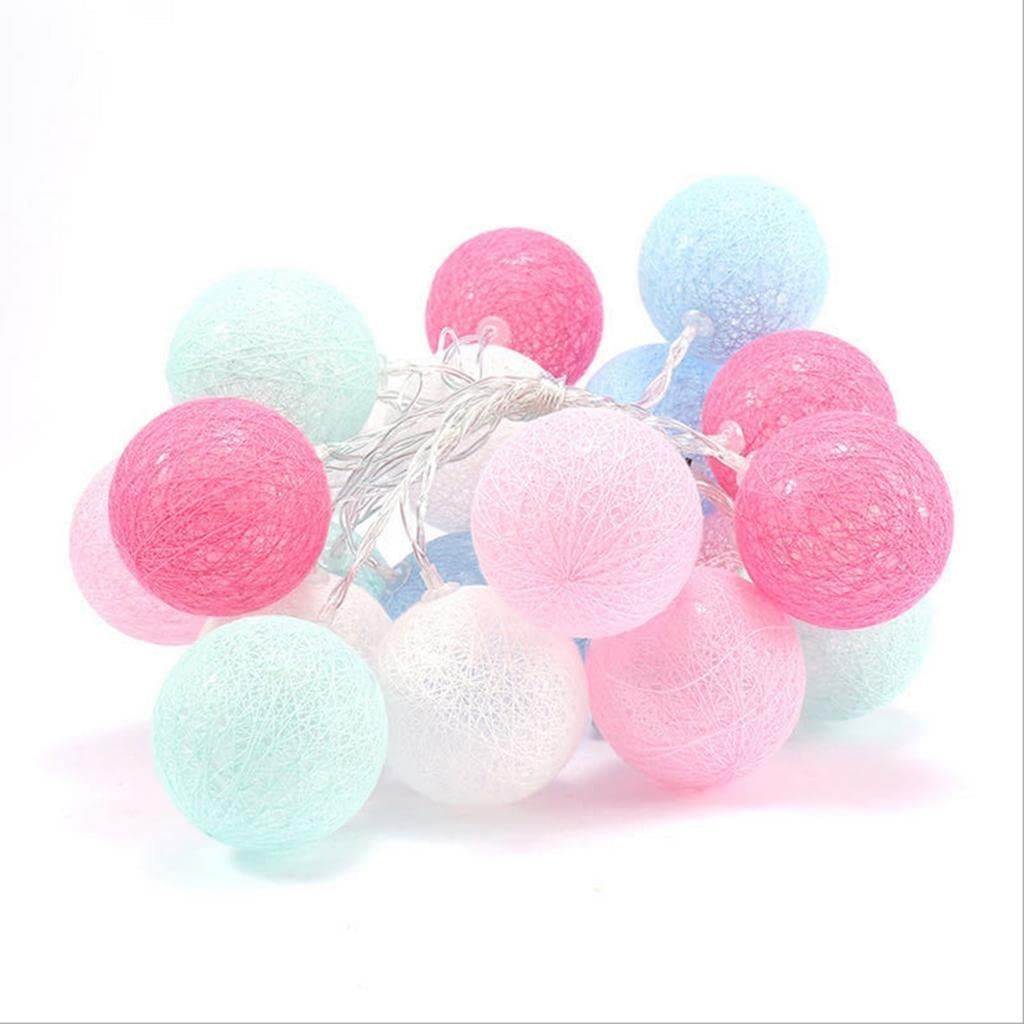 LED String Cotton Ball Lights view 2