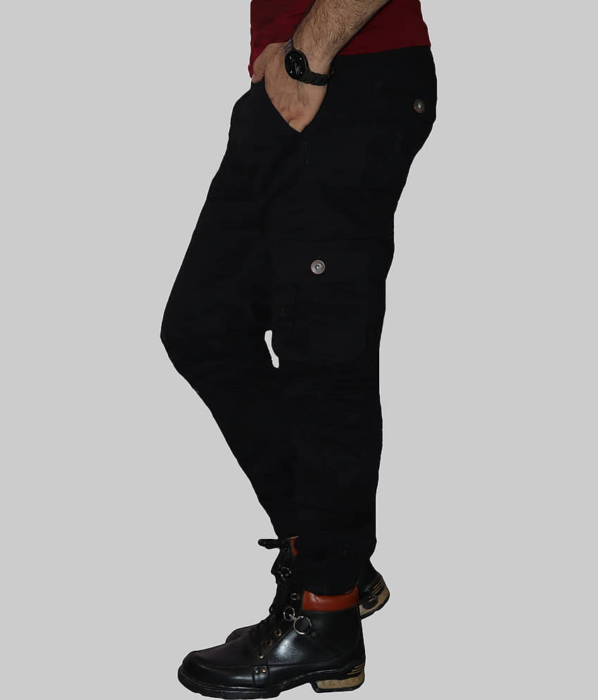 HYMEN LEGIONS Regular Flat Men's Cargos - Black ( Pack of 1 ) view 2