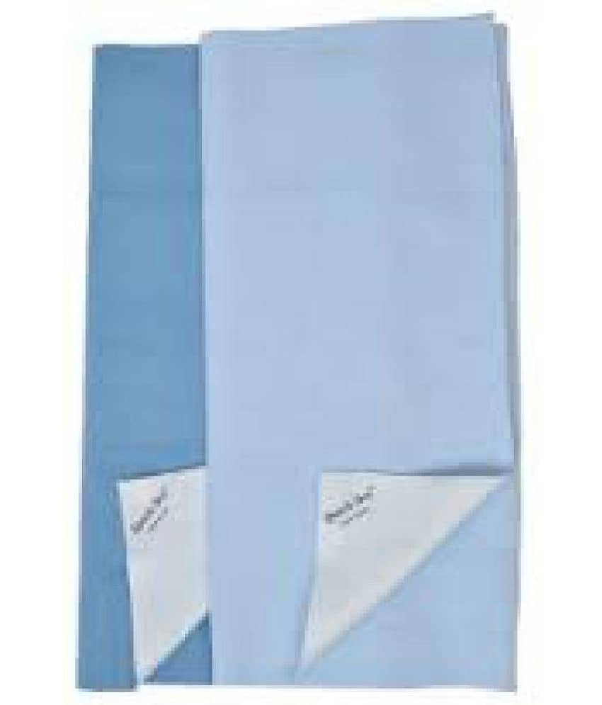 Quick Dry Blue Rubber Bed Protector - Pack of 2 Rubber Sheet view 2