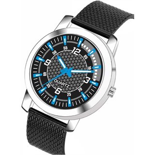 HRV Men's Round Dial Black Strap Analog Watch view 2