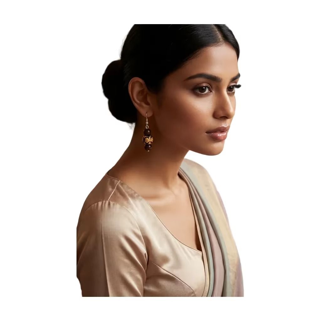 Wooden Earrings view 2