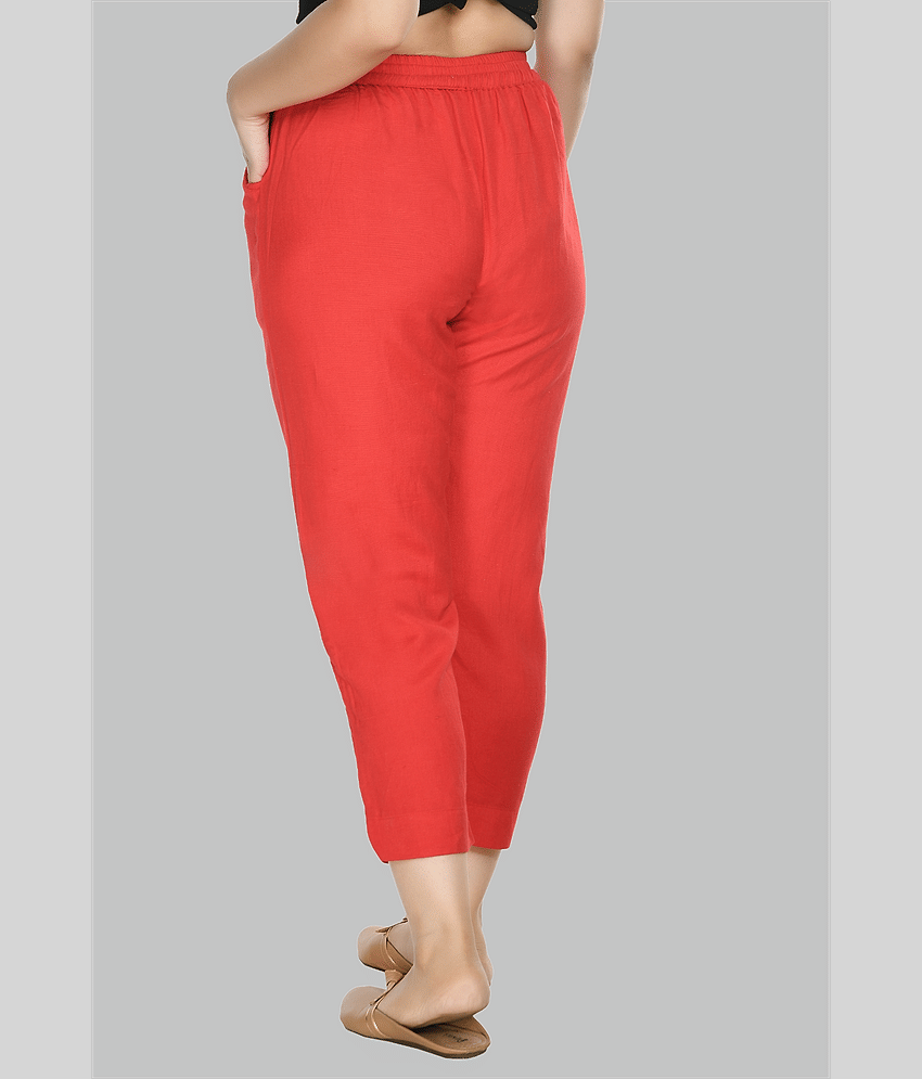 PREEGO - Mustard Rayon Regular Women's Casual Pants ( Pack of 1 ) view 2