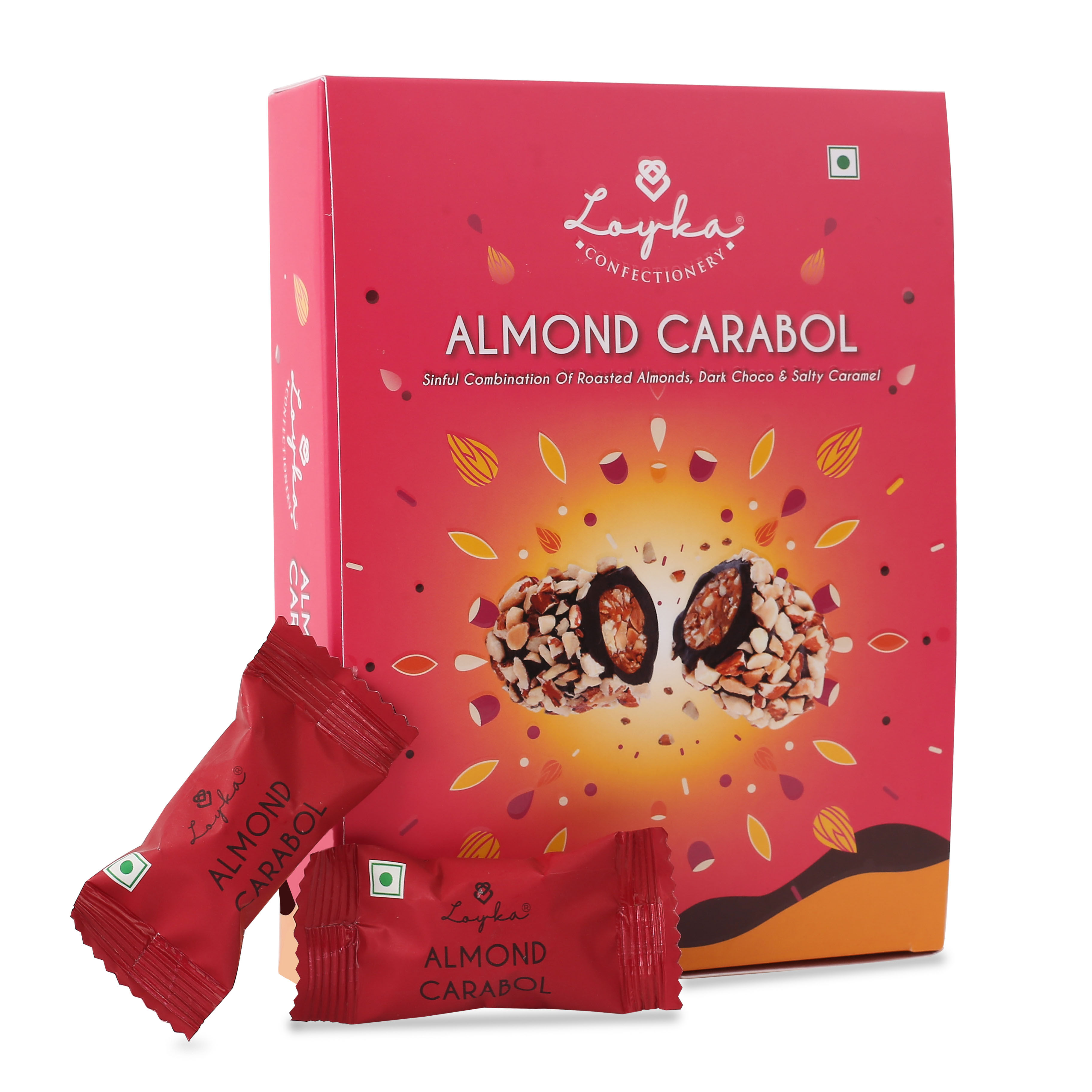 Loyka Almond Carabol, 14 Pcs Box, 154 gm