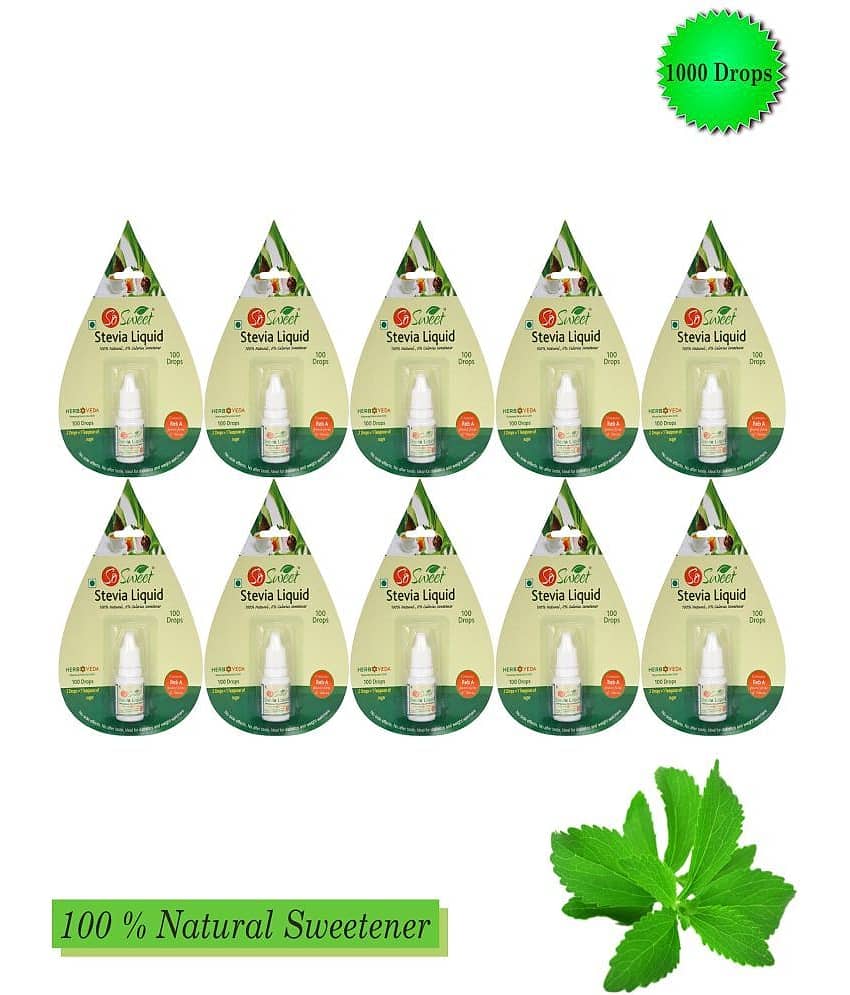 So Sweet Natural sweetener Sugar Substitute Sprinkler 1000 g Pack of 10