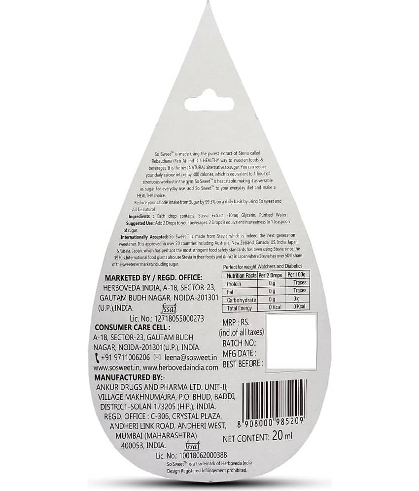 So Sweet Natural sweetener Sugar Substitute Sprinkler 1000 g Pack of 10 view 2