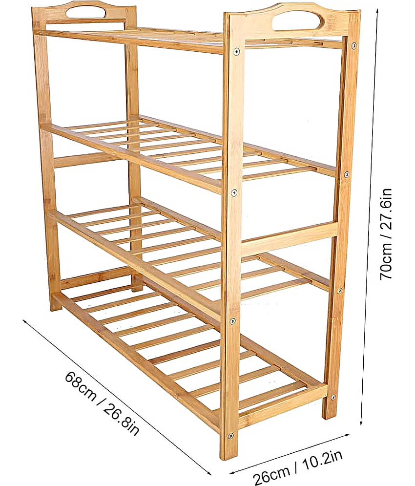 Shopper52 Wooden 4 Tier Shoe Rack view 2