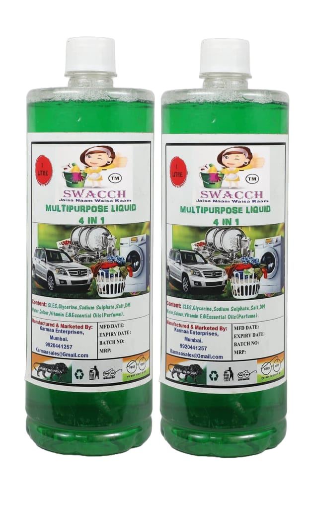 Swacch Multipurpose Liquid 4 IN 1 (1 Litre) (Pack of 2) view 2