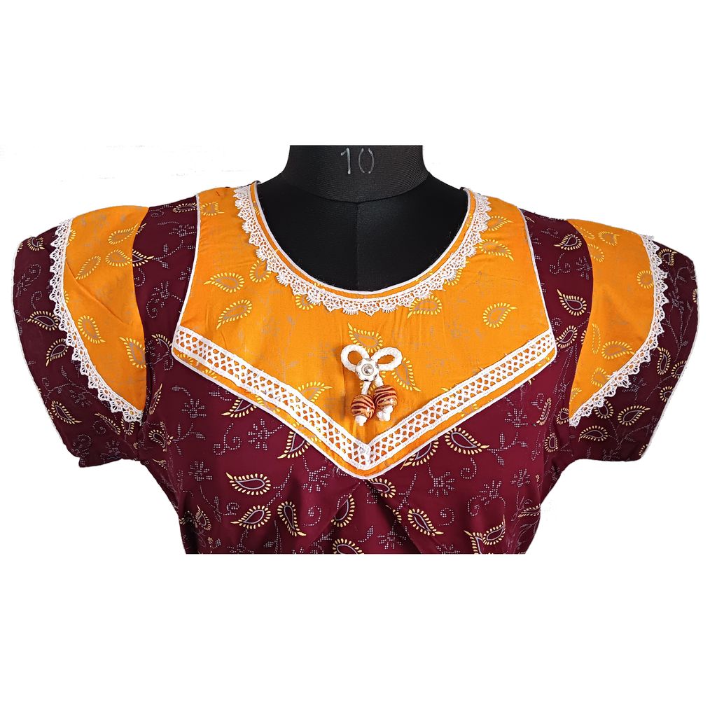 Laadli pure cotton dubble colour fancy xl size cotton nighty for women view 2