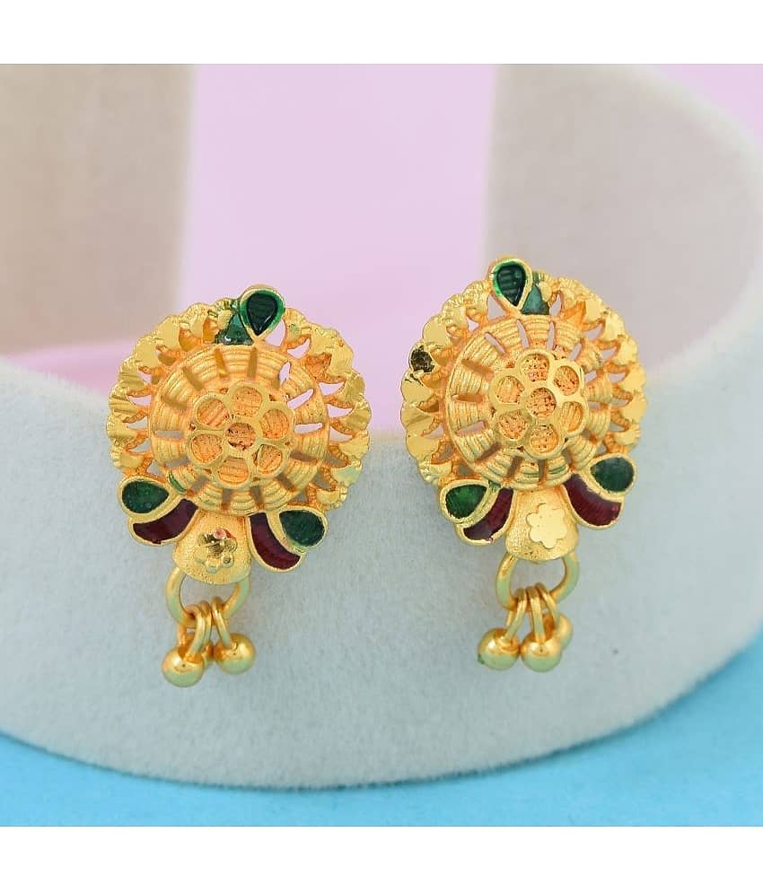 ADMIER Yellow Stud Earrings ( Pack of 1 ) view 2